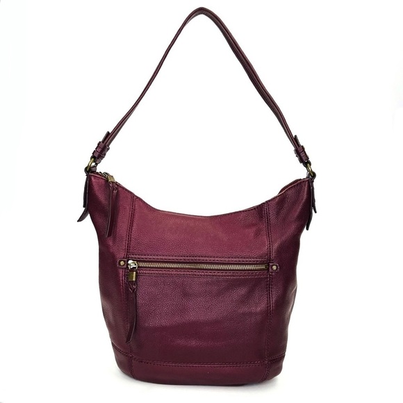 The Sak Handbags - The Sak Sequoia Hobo Bag in Current (berry) Pebbled Leather Handbag Wine Purple